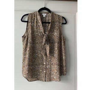 j Crew cheetah blouse